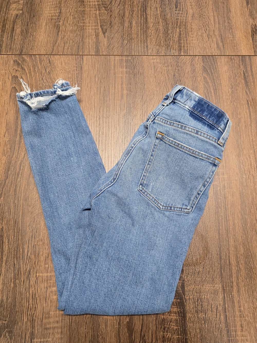 Abercrombie & Fitch Skinny High Rise Distressed Raw Hem Jeans Women's Size 23